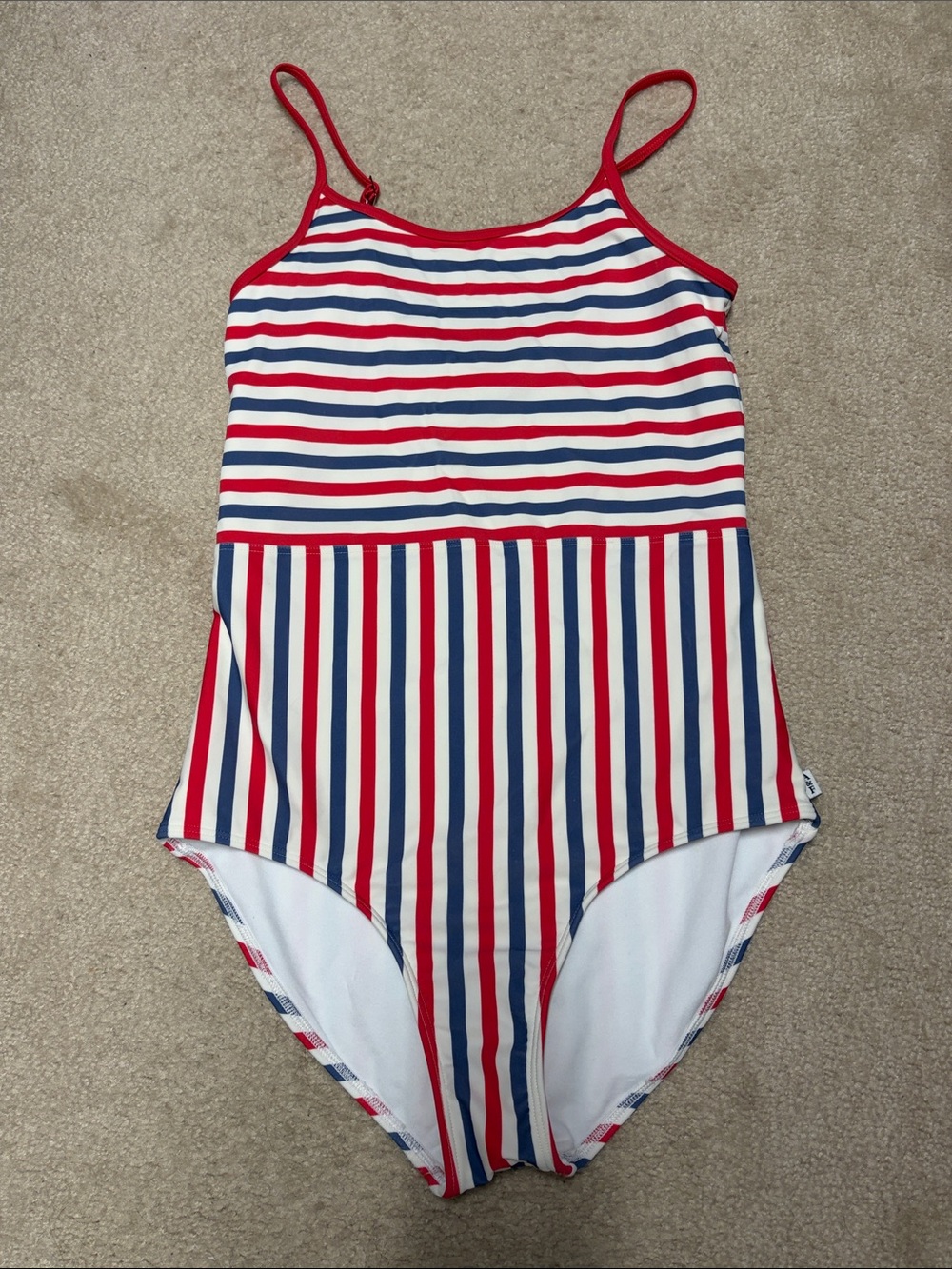 abercrombie kids Red, White & Blue Striped One-Piece Swimsuit